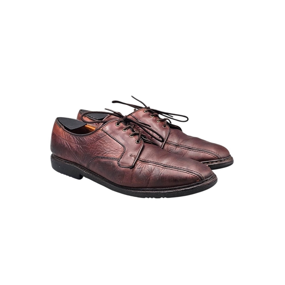 Allen Edmonds Men's Size 10 D Mapleton Brown Leather Bicycle Toe Oxfords Shoes